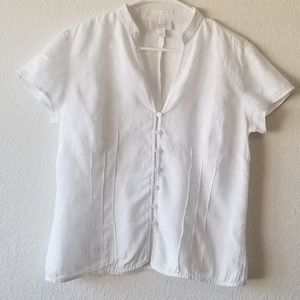 Loft | White Linen Blouse